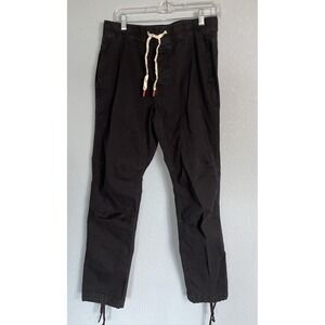 Topo Designs Black Organic Cotton Drawstring Stretch Waist‎ Pants Men's Medium